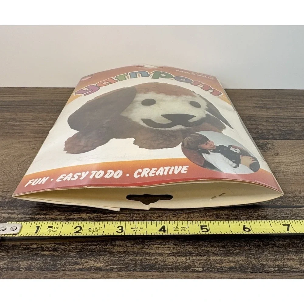 Vintage Yarn Pom Puppy Dog Craft Kit Pom Pom Pets Handicraft Kit